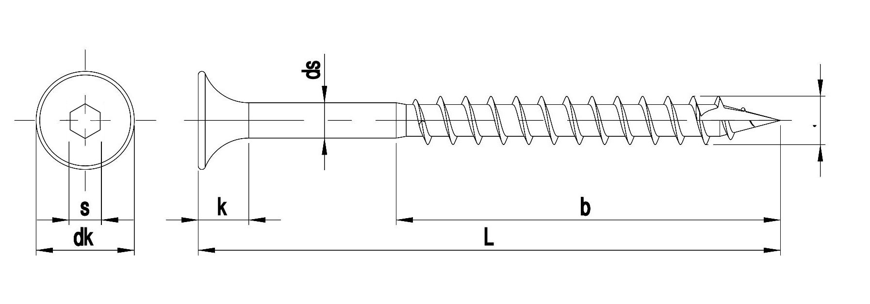 Hex Drive Bugle Batten Screw 410 Stainless Steel Deck Screws Kesternich Dacrormt Coating