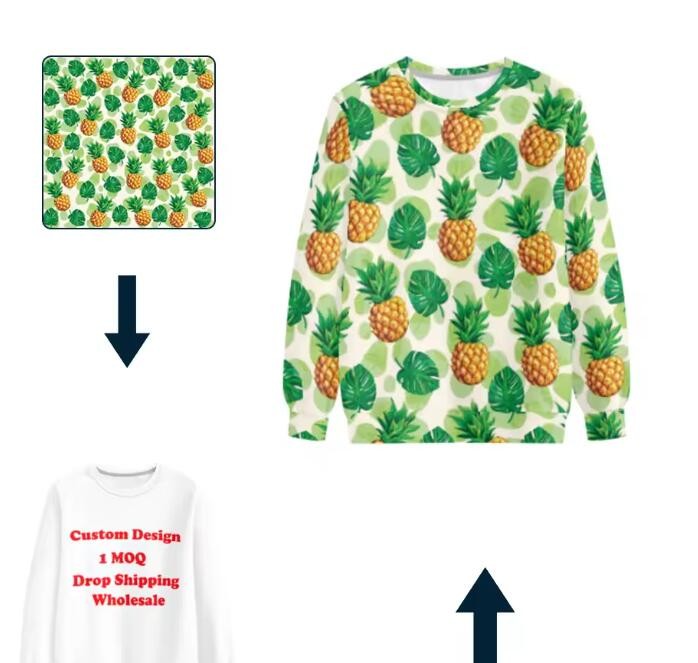 Regular Fit Women'S Oversized Sweatshirts Sublimation Crewneck Sweatshirt Pullover