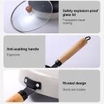 Kitchen Maifan Stone Coating Cast Iron Pot Set With Wooden Handle