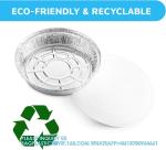 10'' Inch Round Tin Foil Pans Disposable Aluminum, Extra Deep Freezer & Oven