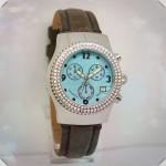 3 working eyes multifunction Stainless Steel Watches for girls / Leather Japan