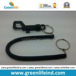 Black Plastic Spiral Casino Key Coil W/Mini Trigger Snap