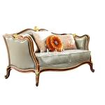 Antique Leather Wooden Frame Luxury Sofa LF-966