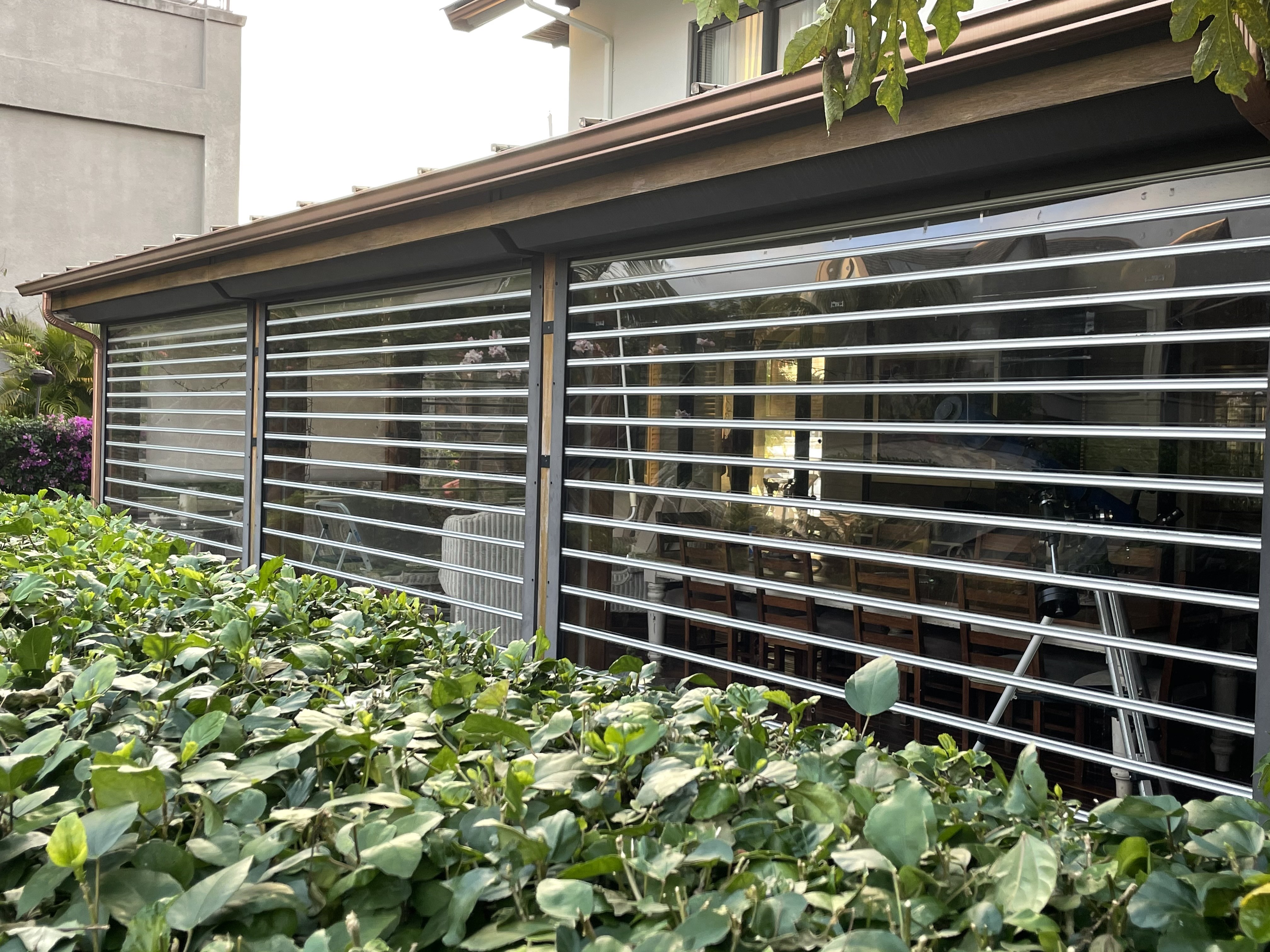 Motorised Transparent Roller Shutter Door 2mm Clear Polycarbonate Roller Shutter