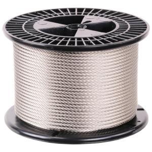 China Bending T316 1/8&quot; Stainless Steel Cable 7x7 Strands For Steel Processing Service factory