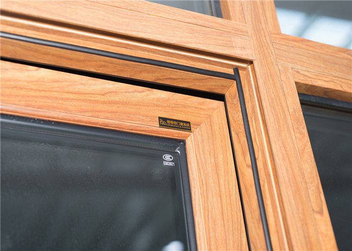 White up down Aluminium Glass Window Powder Coating Corrosion Resistant
