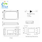 High Power Phosphor Red620nm 5730 SMD LED Chip 1W 18V 50mA Wide Viewing Angle