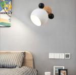 Nordic Creative Macaron Wall Lamp Simple Mickey Log Cartoon Children'S Room
