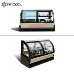 70L Refrigerated Bakery Display Case Sweet Dessert Curved Glass Fridge