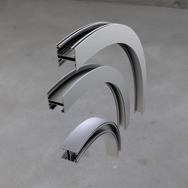 China Multiple Diffuser LED Aluminium Extrusion Channel 60*50mm Circular Anodized factory