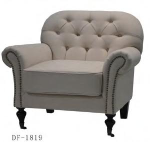 China European/American Classic wooden fabric lounge chair,single sofa,fabric sofa factory