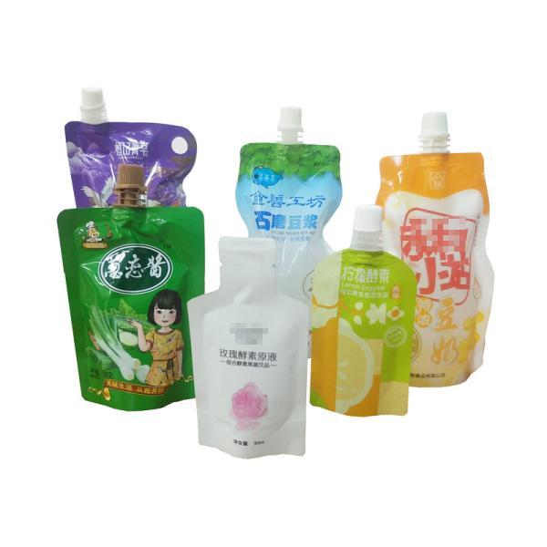 1 Liter Plastic Spout Pouch Packaging Leakage Proof Tomato Sauce Bag Logo