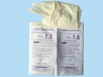 Disposable latex sterilized surgical gloves,powdered free.White color. One pair