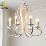 European Simple Iron Art Candle Chandelier Living Room Dining Room Bedroom