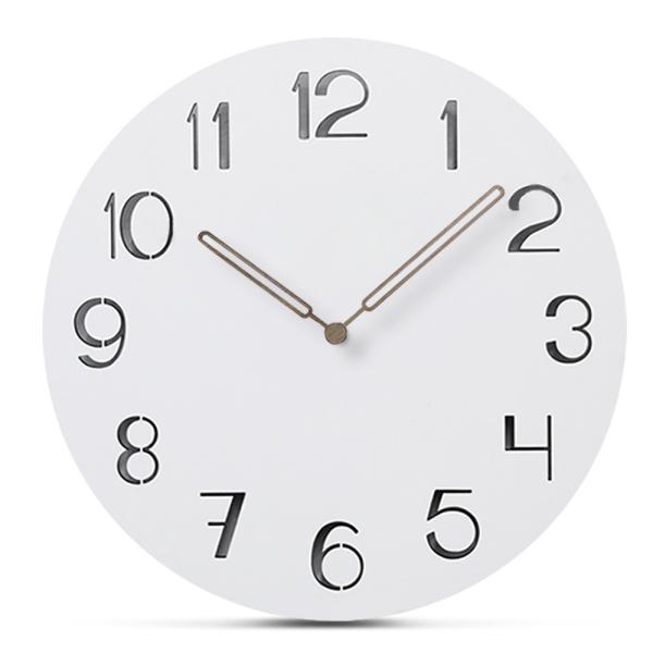 Arabic Numerals Nordic Modern Wall Clock Wooden Living Room Decoration Wall