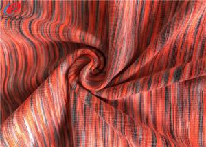 China melange Weft Knitted Fabric Polyester Spandex Yarn Dyed Fabric For Sportswear factory