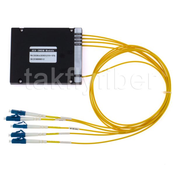 4 Channels CWDM Module WDM Mux Demux 1270nm 1610nm Coarse Wavelength Division