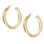 Custom High Quality S925 Fashion Jewelry Large Sterling Silver Hoop Earrings for