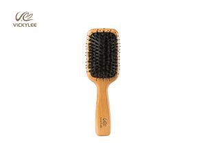 Boar Bristle Wooden Handle 9.28 Inch Paddle Brush