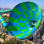 Outdoor Commercial Water Park Swimming Pool Rides Fiberglass Slide