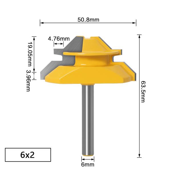 1/4'' 6mm 8mmShank Router Bit Milling Cutter Frame Groove Tenon Woodworking Engraving Wood Milling Set Lock Miter Milling Cutter
