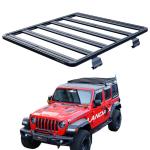 Black Powder Coat Off Road 4X4 Accessories Aluminum Roof Rack for Jeep Wrangler