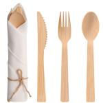 Compostable Biodegradable Travel Reusable Wooden Cutlery Sets Bulk Spoon Knife