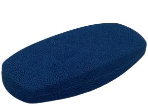 China Blue Iron Frame Clamshell Hard Leather Glasses Case factory