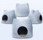 Natural Wool Cat Cave Bed Eco-Friendly 40 Cm Cat Cave For Cats & Kittens