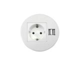 ABS Material Conference Table Desktop Electrical Power Socket / Round Power
