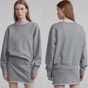 China Ladies Gray Cotton Two Piece Set Sweatshirt Women factory