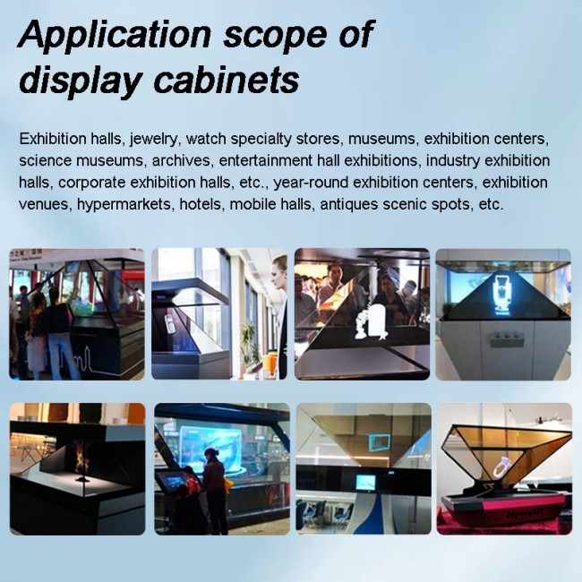 Advanced Holographic Transparent Screen Display Cabinets Custom 360-Degree Three-Dimensional Touch Display Android OS