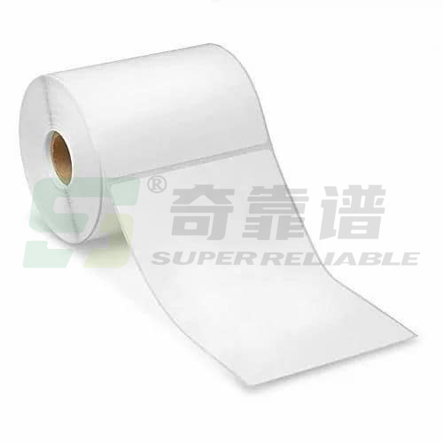 China 100mm*150mm adhesive waybill adhesive thermal label blank label in roll with glassine liner factory
