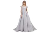 Customize Fluffy Embroidery Arabic Evening Dresses Lady Formal Dress
