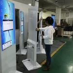 43 Inch Floor Standing Digital Signage Kiosk White Color Super Thin LCD