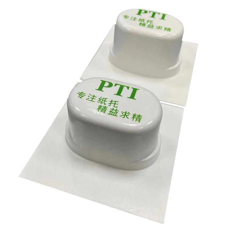 Laminated Wet Press Pulp Tray Holder Compostable Eco Friendly