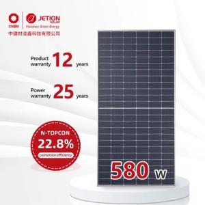 580W Dual-Glass Monocrystalline Solar Module with 22.7% Efficiency and 1500V DC for Large Projects