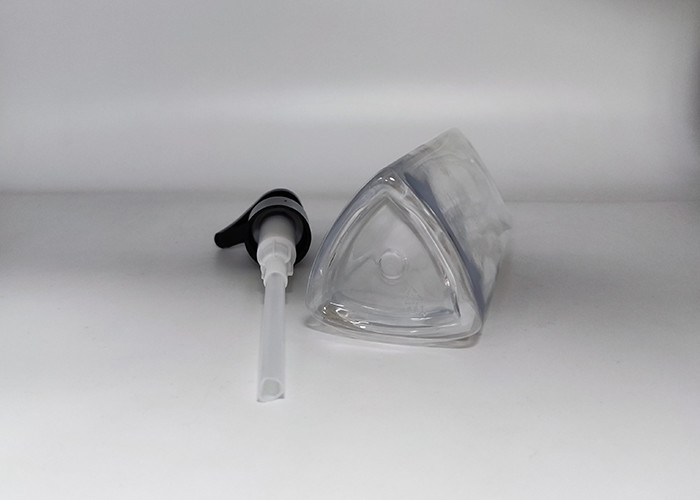 Triangle Clear Plastic PET Bottle 250ml For Cosmetic Packaging