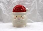 Sweet Treats Ceramic Christmas Cookie Jar Dolomite Red / White Food Container