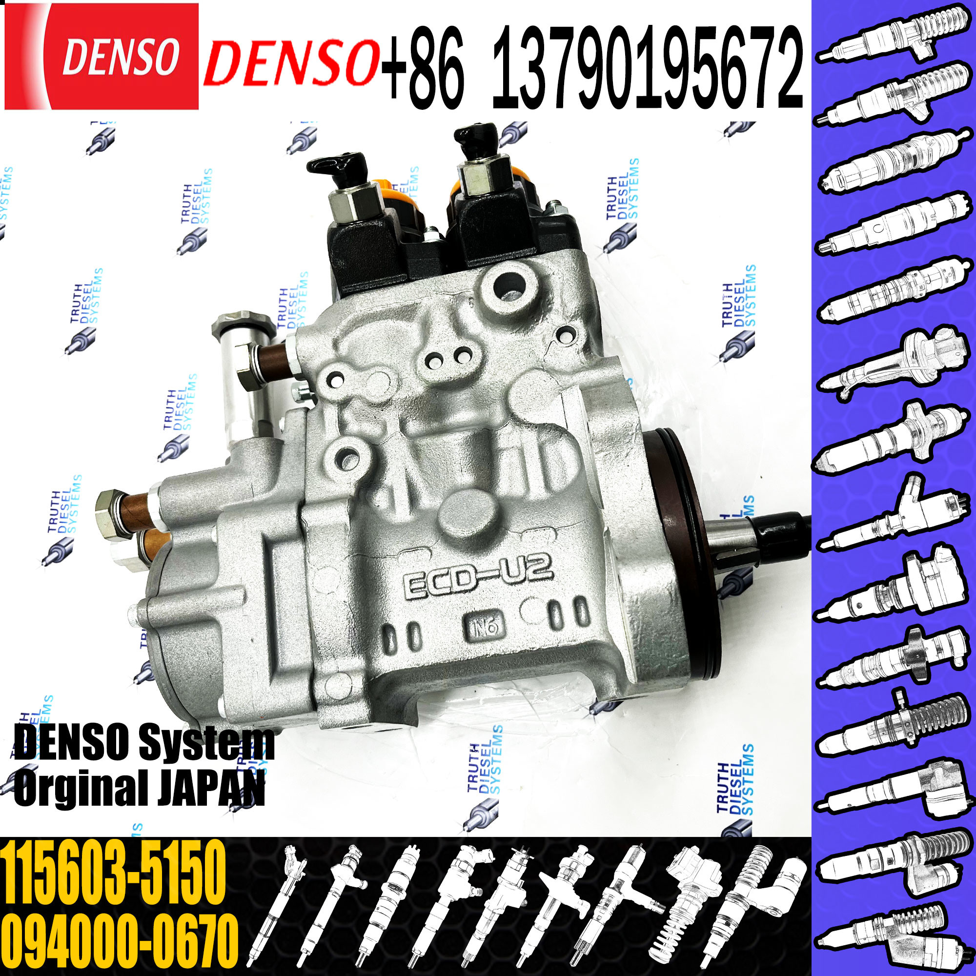115603-5150 1-15603515-0 1156035150 Diesel Engine Fuel Injection Pump 094000-0670 094000-0671