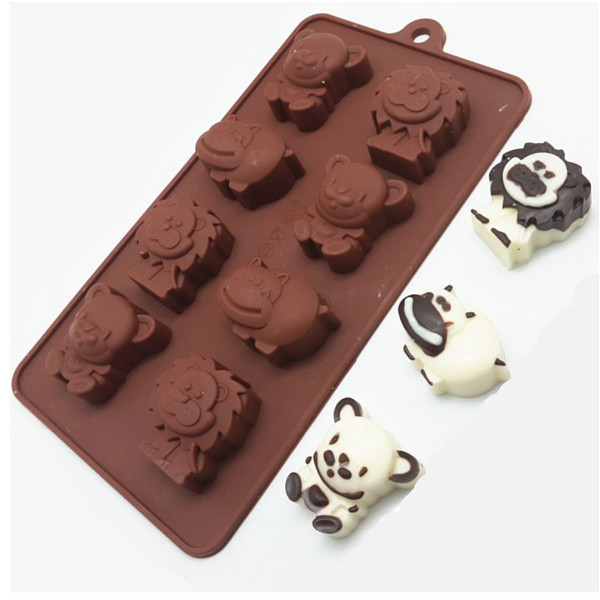 Silicone mold silicone chocolate mold tray 8-tray Animal shaped pastry tools SB-74