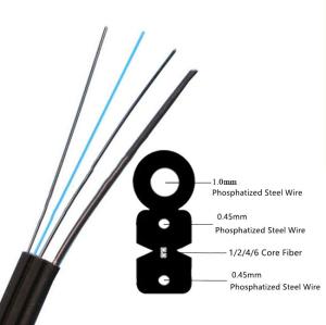 China Customized Outdoor FTTH Drop Cable G657A1 G657A2 Type Black Color factory