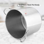 Factory Price Silver Large Capacity Cookware Stew Pots Cooker Stainless Steel