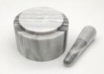 Polished Natural Marble Stone Grinder Manual With Pestle