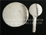 ABS material Self-cleaning chrome plating shower head hand shower set round