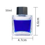 Clear Square Empty 50 Ml Glass Ink Bottle Various Shapes Glass Bottle