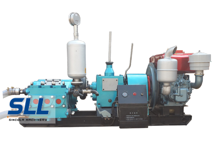 High pressure hydraulic plunger piston diesel engine electric three cylinders mine coal sewage mud tunnel sludge pump 