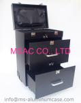 Professional Trolley Aluminium Beauty Case With Wheels PVC Lining Waterproof