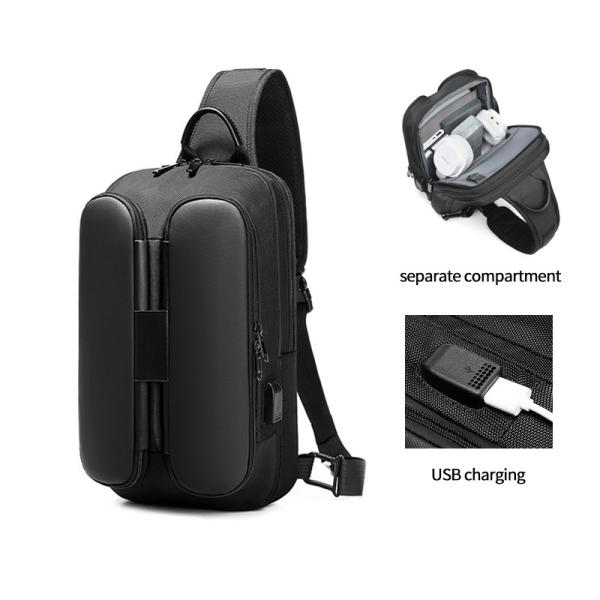 Hot selling custom logo waterproof men fashion shoulder chest crossbody sling