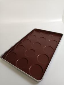 China Perforated Shallow Hamburger Bun Mold Pan With Non Sticking Coating factory